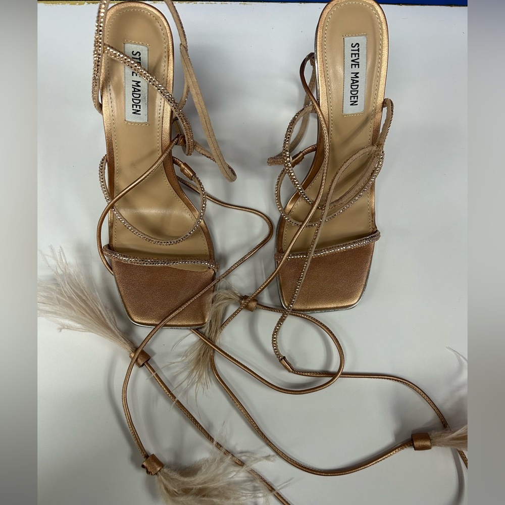 Strappy tie up heels